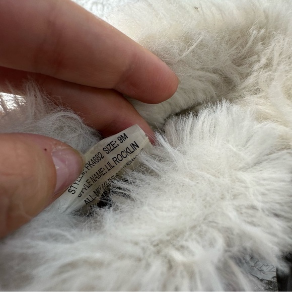 Juicy Couture Toddler Girls Gray Suede Faux Fur Boots Size 9M Embossed Logo - Picture 6 of 7